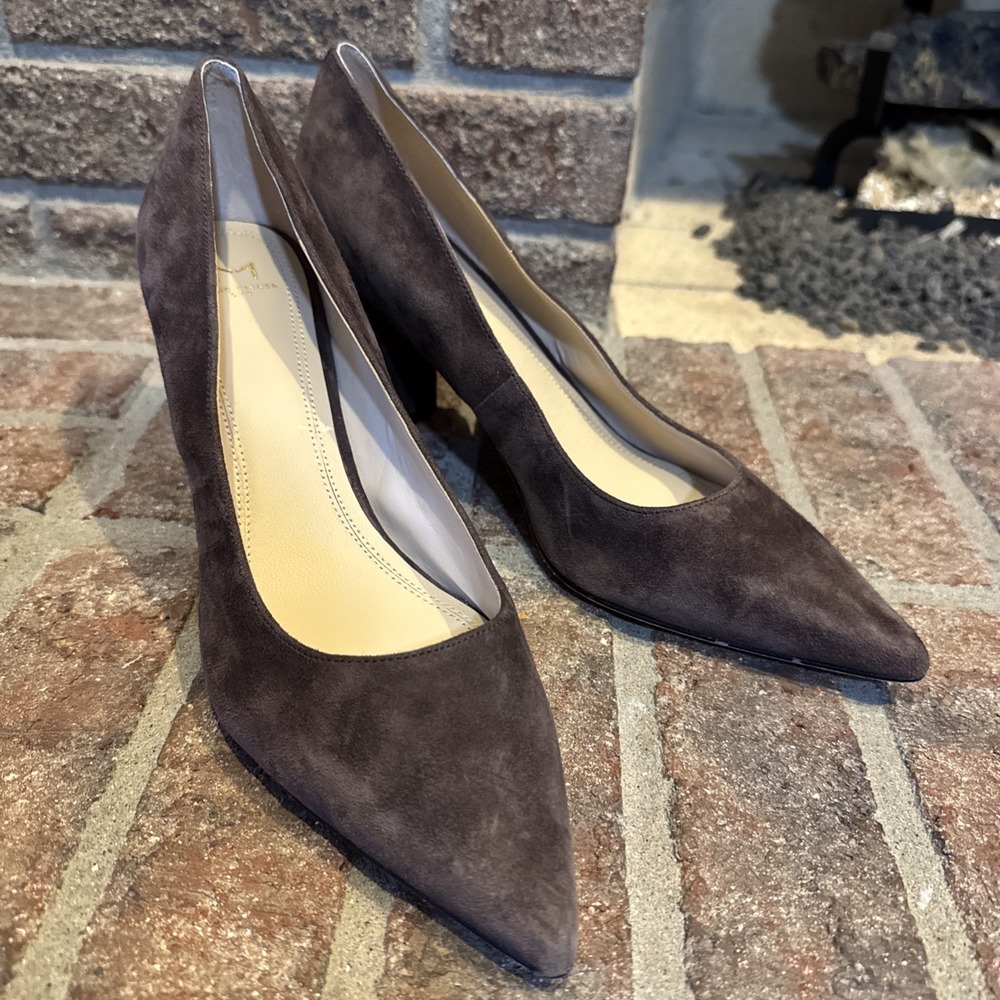 Marc Fisher LTD Zala Woman's Heels Size 9M Block Heel Suede Brown